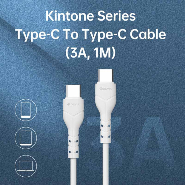 Kabl Devia Kintone Series Type-c na Type-c 60W 3A 1M