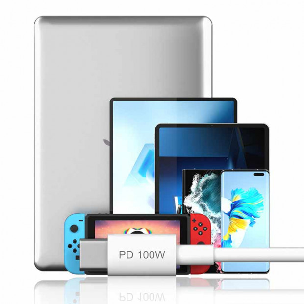 Kabl Devia Smart Series Type-c na Type-c PD 1.5m 100w Beli