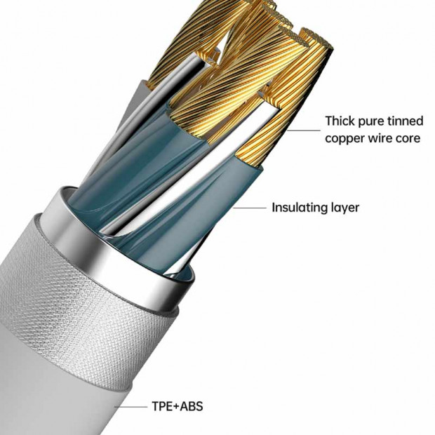 Kabl Devia Smart Series Type-c na Type-c PD 1.5m 100w Beli