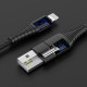 Storm series Devia Kabl USB + Type-C to Lightning crna