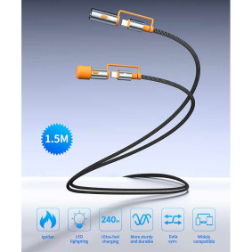 Devia Ultra 2 kabl C na C PD 240W sa Lampom i Upaljačem 1.5M