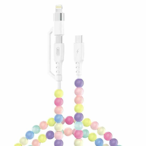 XO-Q301 Kabl Colourful Bead Series Type-C to Type-C XO-Q301 Kabl Colourful Bead Series Type-C to Type-C