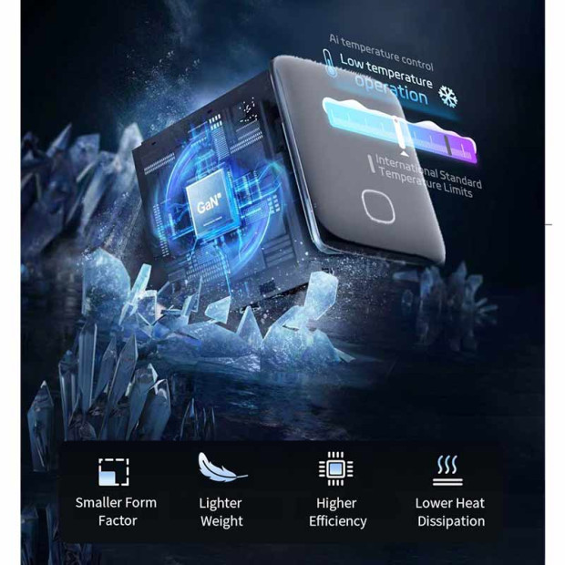 Devia Ultra10 GaN Charger with display 45w crni Devia Ultra10 GaN Charger with display 45w crni