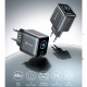 Devia Ultra10 GaN Charger with display 45w crni