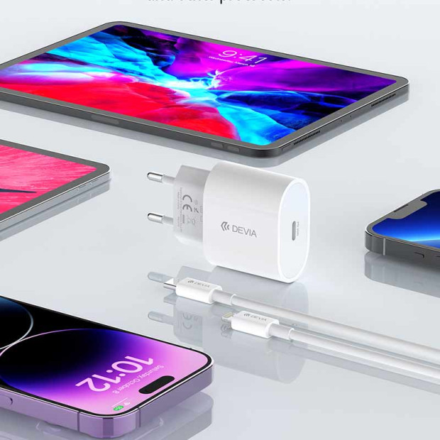 Smart Series Devia Charger Pro6 PD Quik Charger Set 20W Lightning Bela Smart Series Devia Charger Pro6 PD Quik Charger Set 20W Lightning Bela