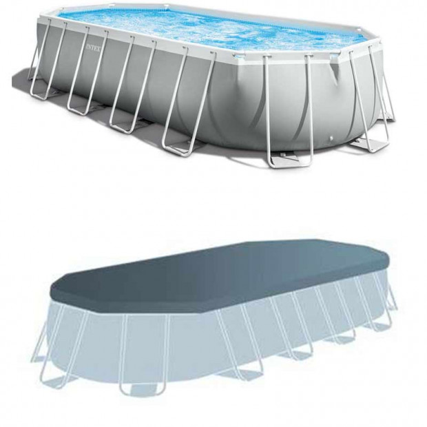 INTEX Veliki porodični bazen sa pumpom, merdevine, pvc 6.1m x 3.05m x 1.22m