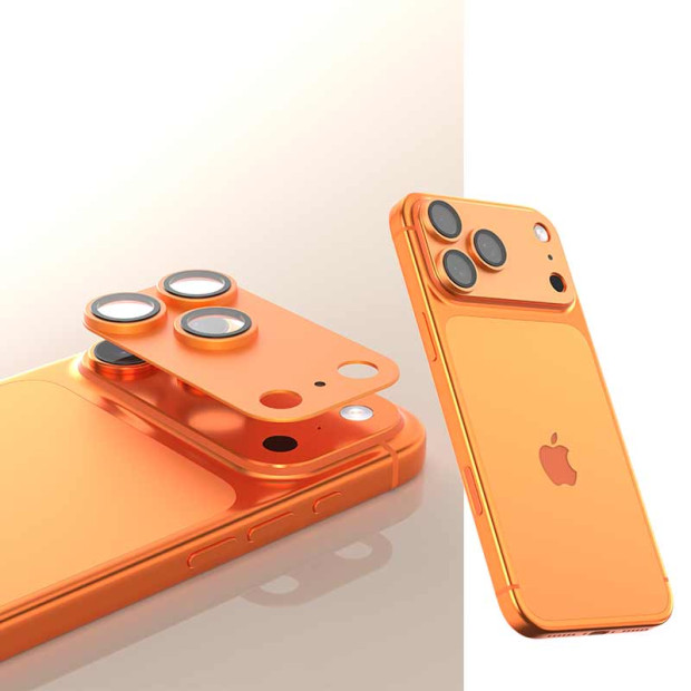 Zastita za kameru Devia za Iphone 17 pro max narandzasta