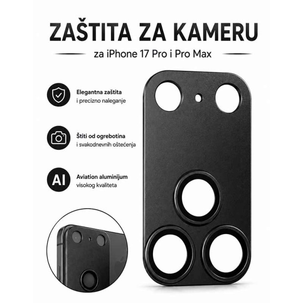 Zastita Za Kameru za Iphone 17 pro crna