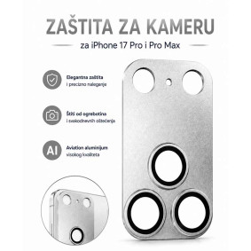 Zastita Za Kameru za Iphone 17 pro srebrna
