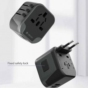 Adapter Devia Global (Eu Uk Us Au) crni