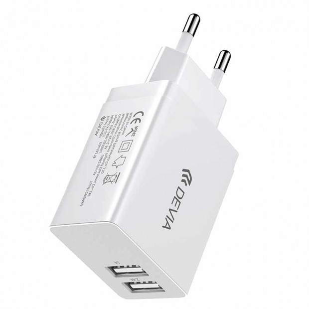 Adapter Devia 2 USB Smart Charger 2.4A