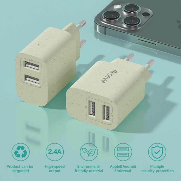 Adapter RLC-342 Devia Environment-friendly 2USB 2.4A