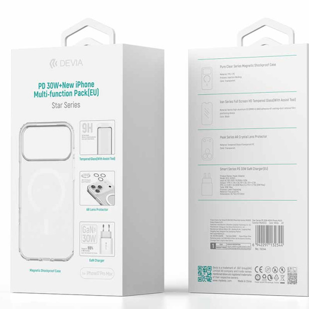 Devia 4in1 Iphone Protector pack za Iphone 17 pro