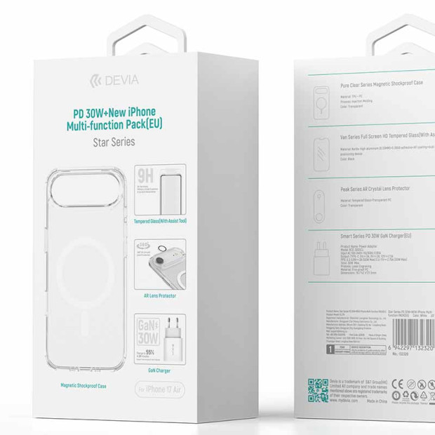 Devia 4in1 Iphone Protector pack za Iphone 17 AIr