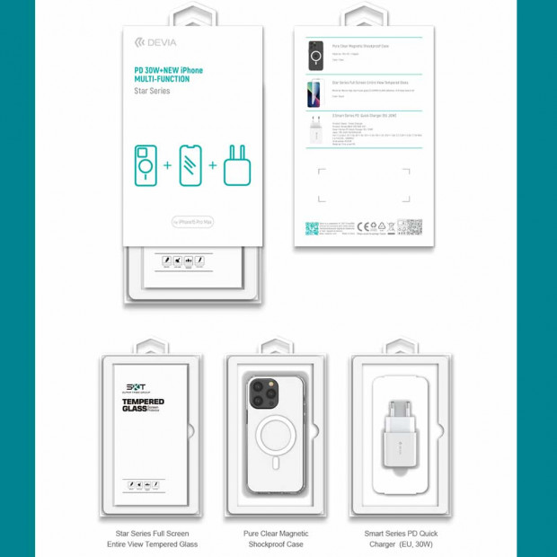 Devia Box (Adapter+Maska+Zastitno staklo) za iPhone 16 Pro Max