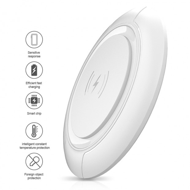 Bezicni punjac Devia Wireless Devia Allen Series Ultra Thin Charger 15W bela XT-117