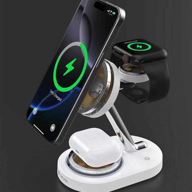 Extreme Speed Devia 3in1 Magnetic Bracket Wireless charger 15w