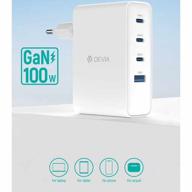 Extreme Speed Devia Series PD 100W 3C+A Gan Charger