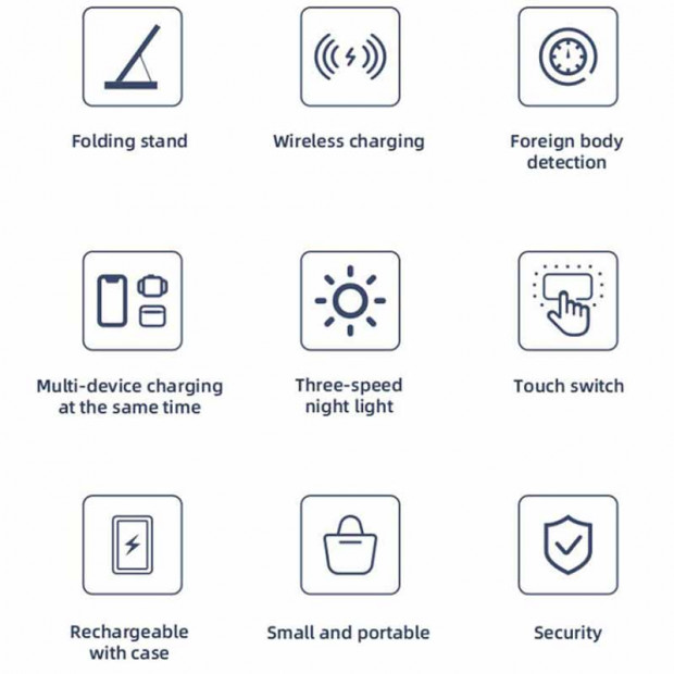Punjač Devia 3u1 15W Beli Za telefon-smart watch-slušalice