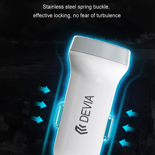 Auto punjac Devia Smart Series Car Charger  Suit For Lightning (5V3.1A,2USB ) Bela