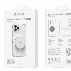 Smart Series Devia Magnetic wireless charger 15w silver