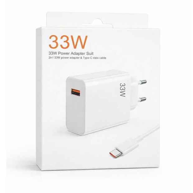 Power adapter 33W sa type c kablom beli Power adapter 33W sa type c kablom beli