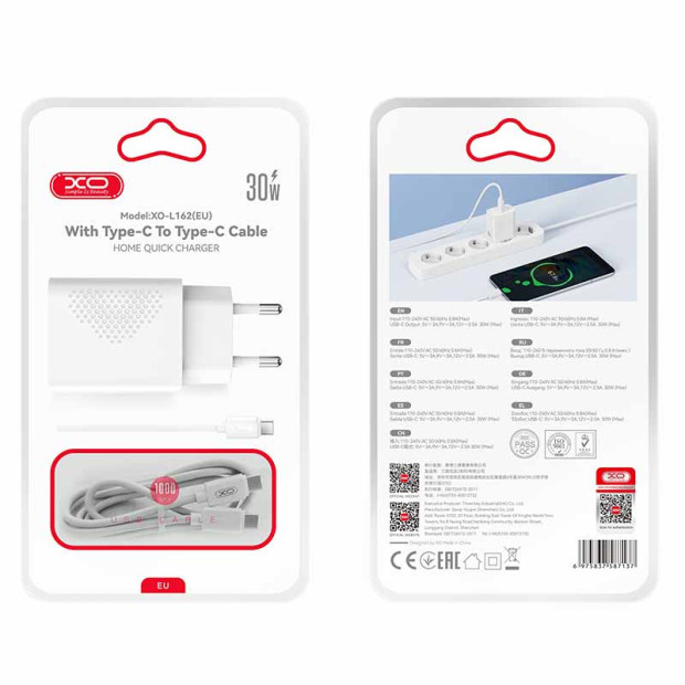 XO-L162 Punjac 30w Type-c na type-c