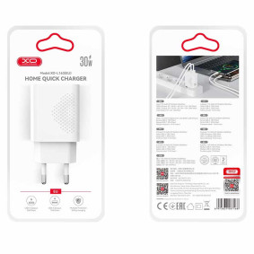 XO L163 Adapter 30w Usb-C+USB-A beli