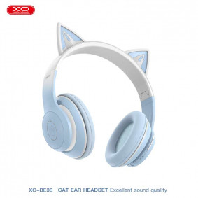 XO-BE38 Bluetooth slusalice za decu Cats Ear plave