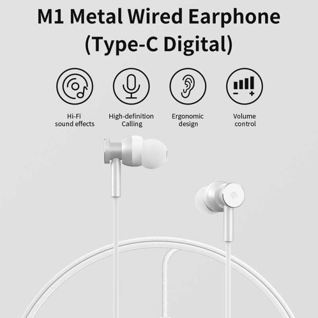 Slusalice Devia Smart Series M1 Metal Type-c Crna