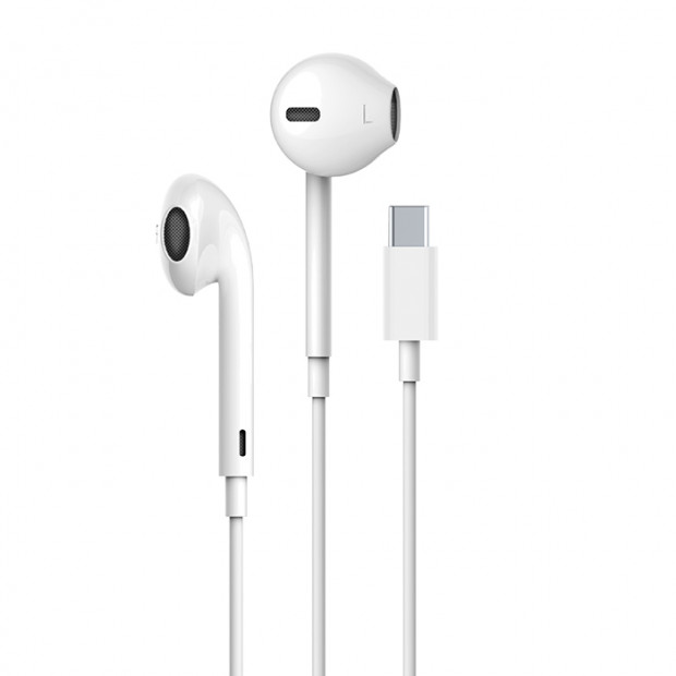 Slusalice Devia Smart Series Earpods With Type-C Interface (Digital) Bela