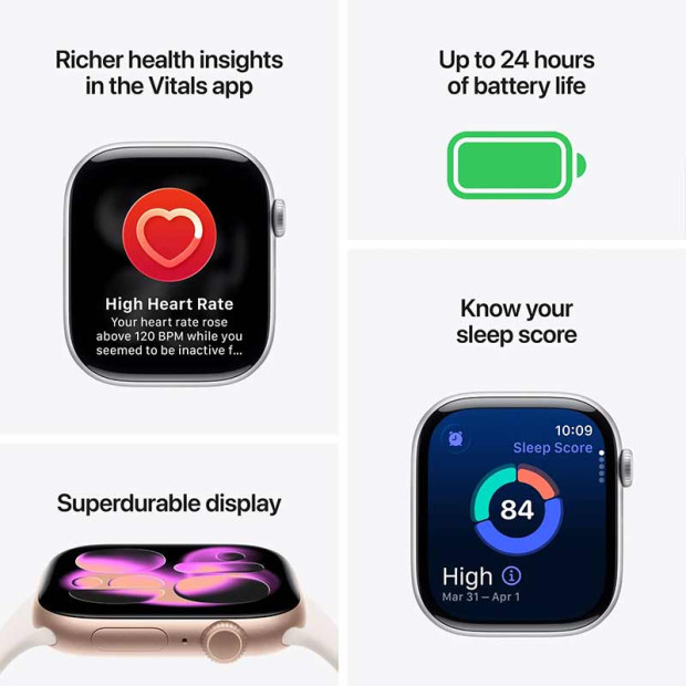 Apple Watch S11 Gps 46mm Silver Aluminium Case with Purple Fog Sport Apple Watch S11 Gps 46mm Silver Aluminium Case with Purple Fog Sport