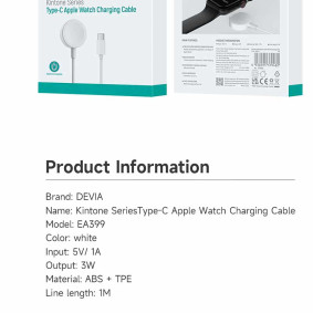 Devia Type-c Apple watch charging cable beli