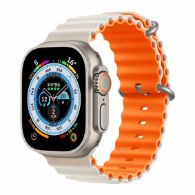 Narukvica Silikonska Devia Sport6 za Apple Watch 38/40/42mm belo-narandzasta