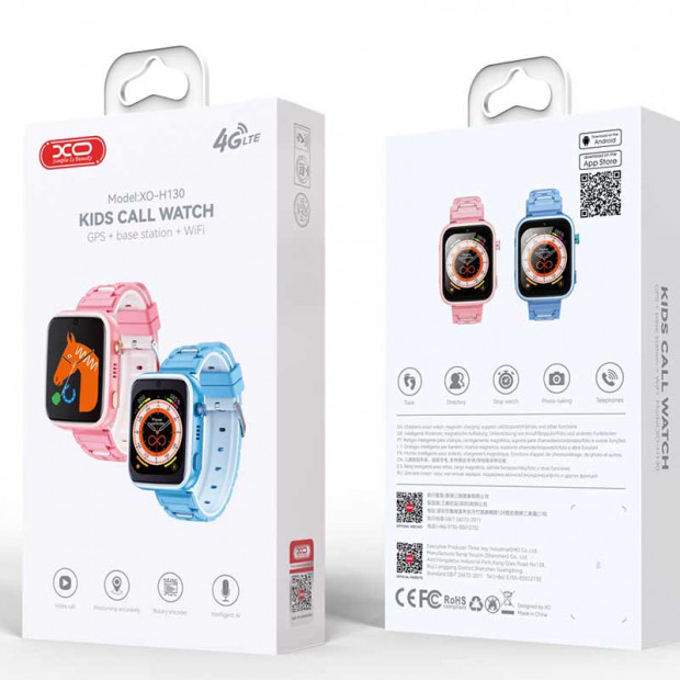 XO-H130 GPS Smart watch 4G for kids plavi