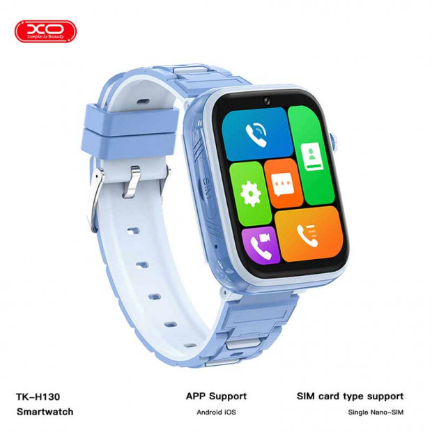 XO-H130 GPS Smart watch 4G for kids plavi