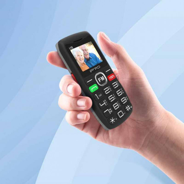 Ipro Senior II F188 mobilni telefon DS crni