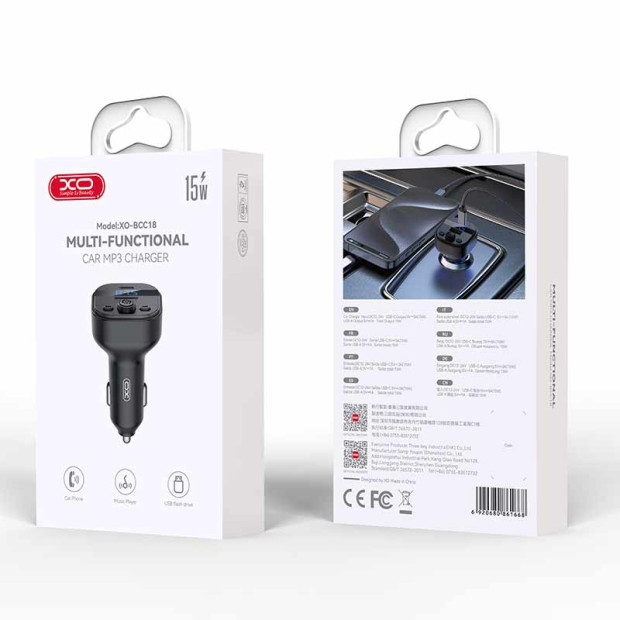 XO-BCC18 Transmitter FM Bluetooth MP3 auto punjač 3A XO-BCC18 Transmitter FM Bluetooth MP3 auto punjač 3A