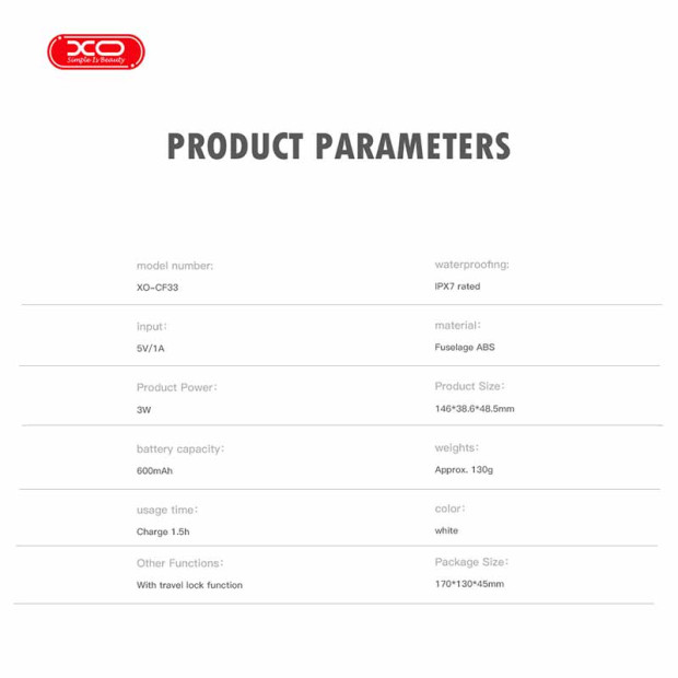 XO-CF33 Elektricni Epilator XO-CF33 Elektricni Epilator