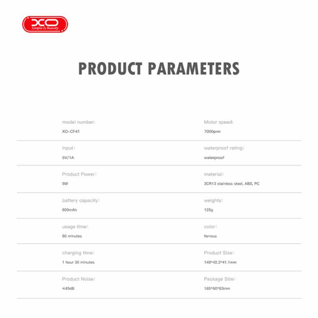 XO-CF41 Mašinica za šišanje sa displejom