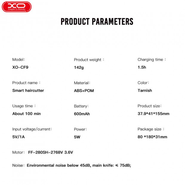 XO-CF9 Bezicna masinica