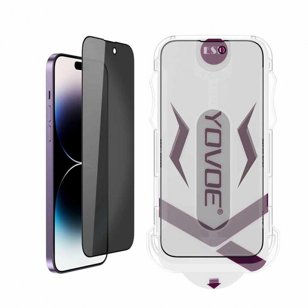 Zastitno Staklo Dust Free Yovoe Privacy Za Iphone 16 Pro Max Crno